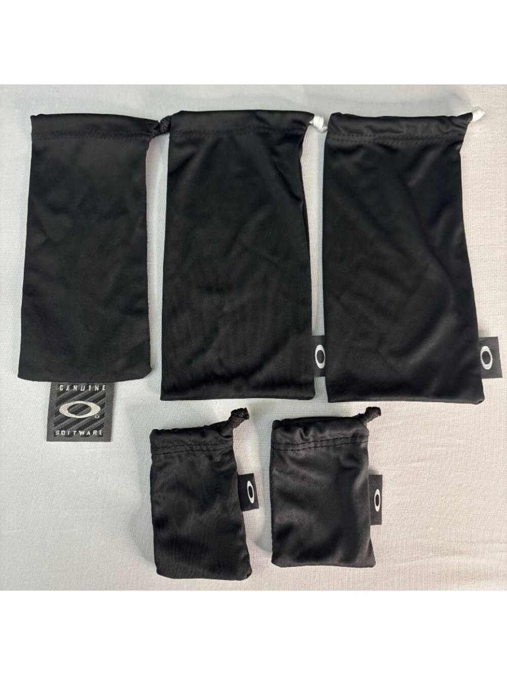 5-Pack Oakley Authentic Black Microfiber Cloth Cleaning Storage Bag Sunglasses